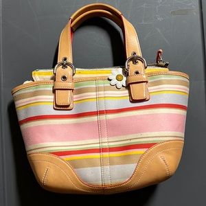 Coach Hampton Daisy stripped Vachetta